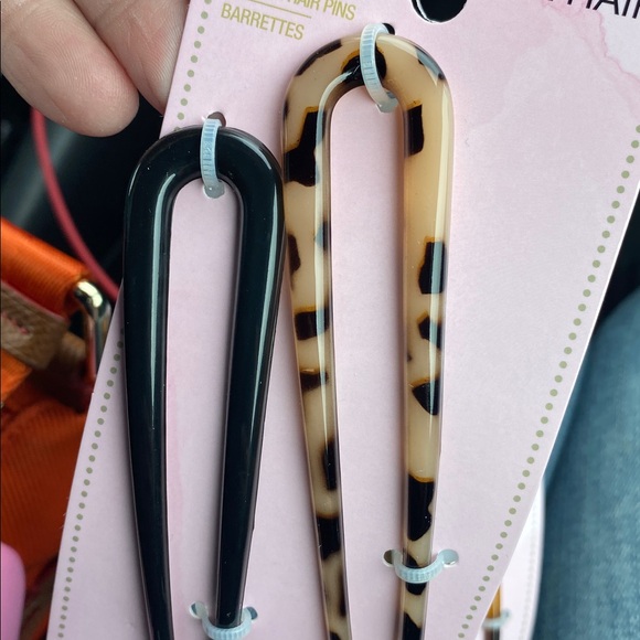 Scunci Brown and Tortoise French Hair Pins Set - Picture 3 of 7